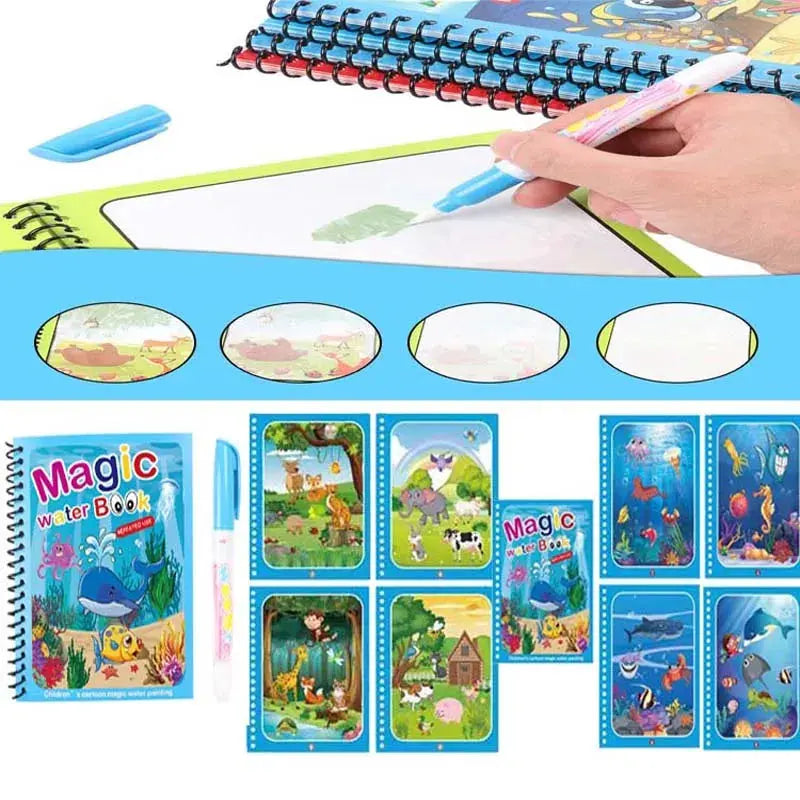 Montessori Sihirli Su Boyama Kitabı Montessor Atolyesi