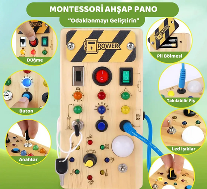 Montessori Işıklı Aktiviteli Pano Montessori Atölyesi