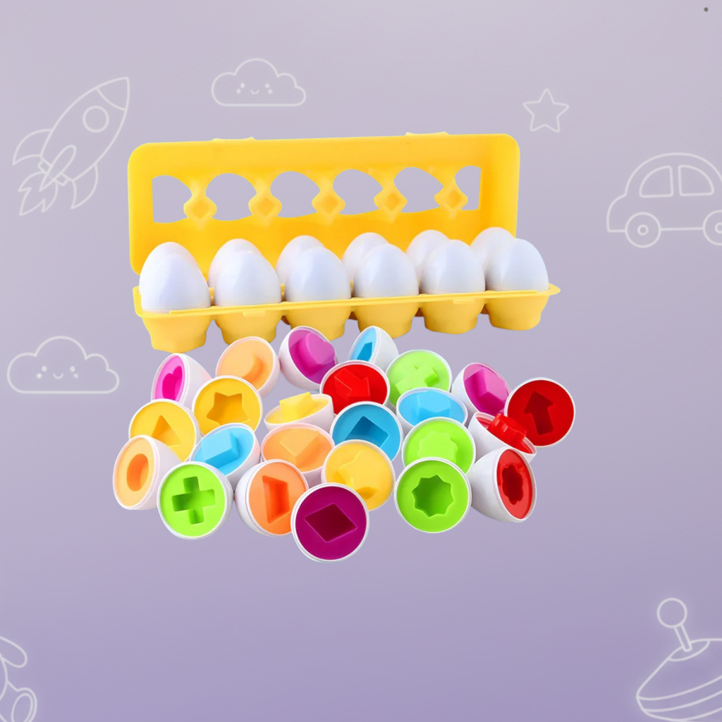 Montessori Yumurta Şekil Eşleştirme Motor Beceri Oyuncağı Montessor Atolyesi