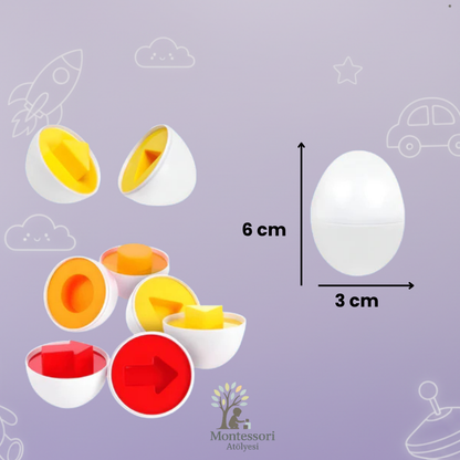Montessori Yumurta Şekil Eşleştirme Motor Beceri Oyuncağı Montessor Atolyesi