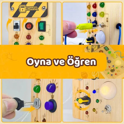 Montessori Işıklı Aktiviteli Pano Montessori Atölyesi