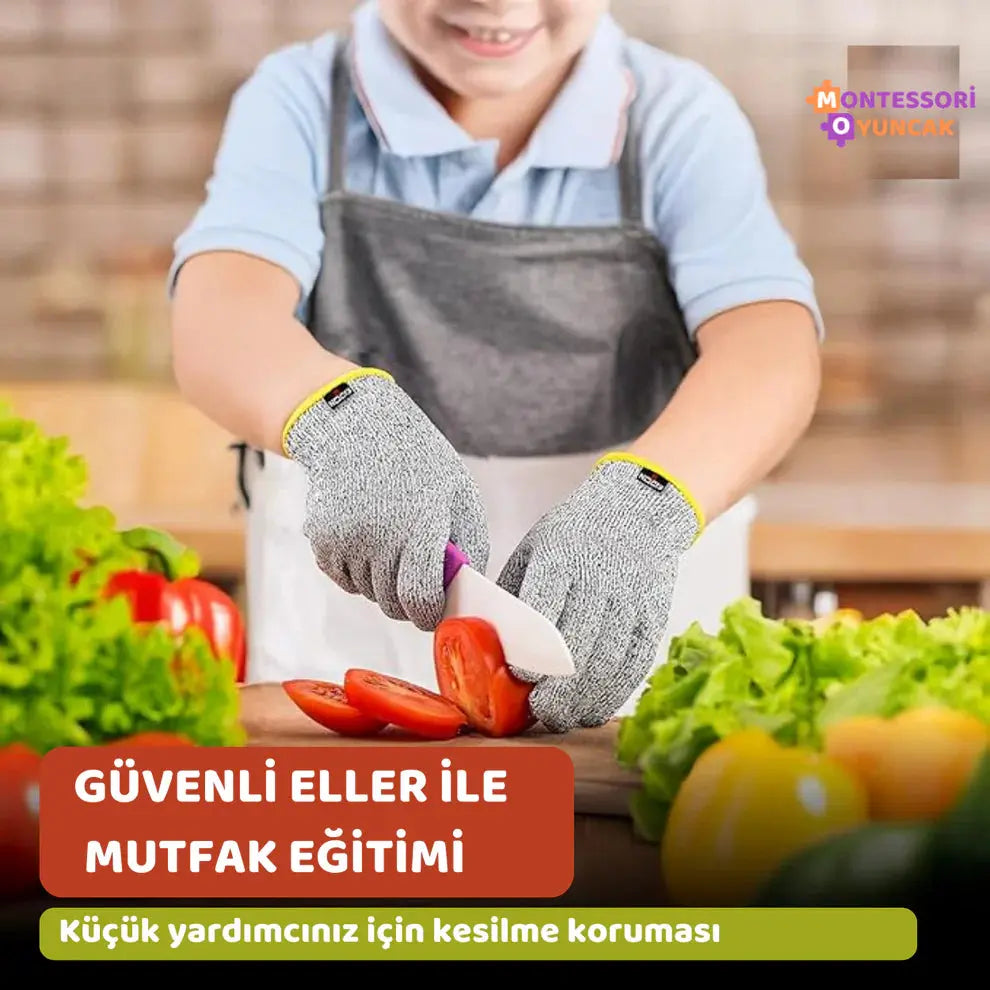 Kesik Önleyici Çocuk Eldiveni Montessori Atölyesi