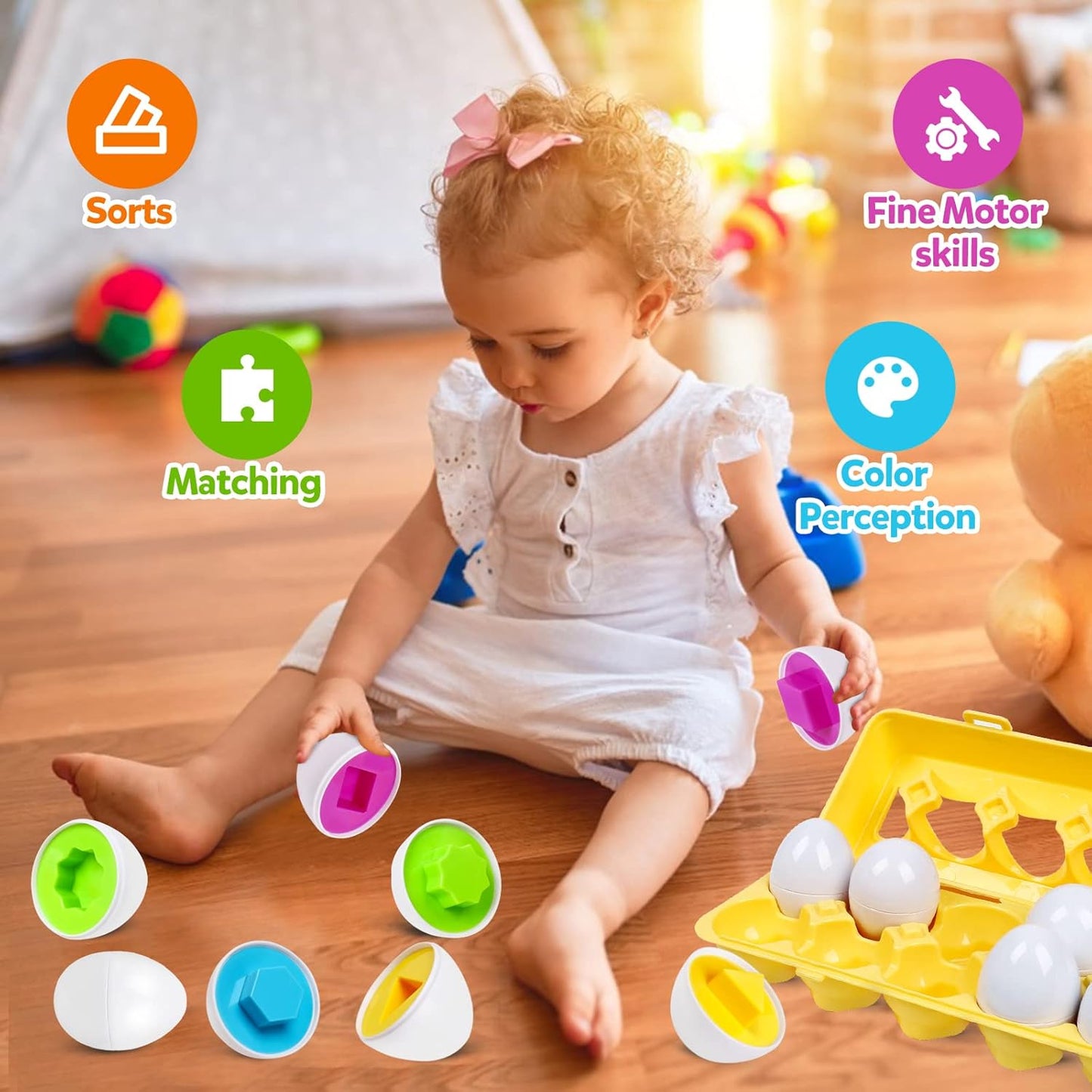 Montessori Egg Shape Matching Motor Skills Toy